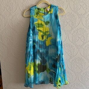 BB Dakota Multicolor Watercolor Dress